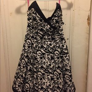 Betsey Johnson Graffiti black and white dress.
